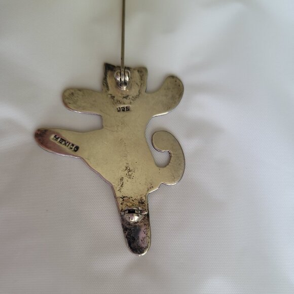 Sterling Cat Earring & Sterling Ballerina Cat Pin - Picture 4 of 14